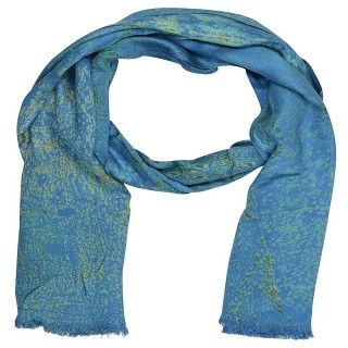 Denim Blue Color Digital Printed Stole